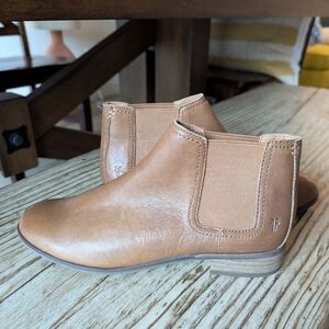 Women's Frye Mallory Chelsea Booties Leather Cognac Size 8